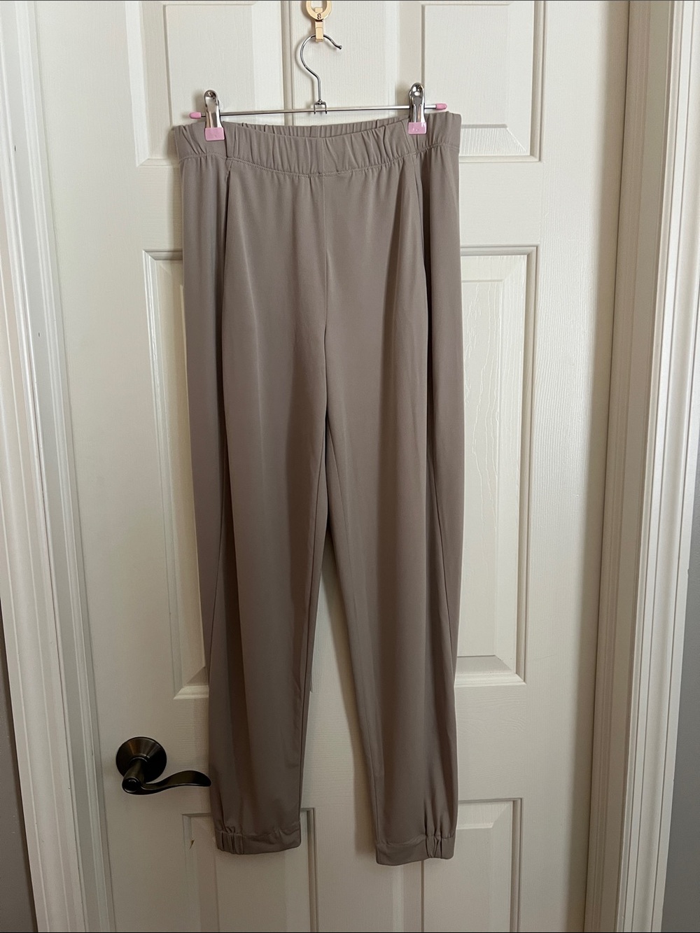 Susan Graver Neutral Taupe Stretch Pull-On Pants